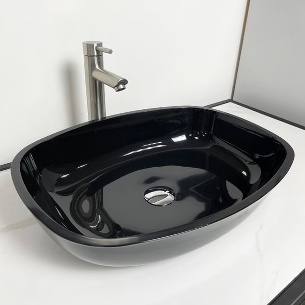 Умивальник накладний AXIS STONE SENSE Black 7530 фото