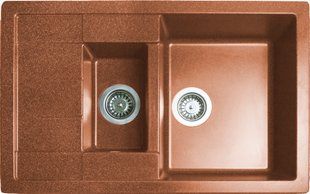 Кухонна мийка AXIS STONE PRIME PLUS Terra-cotta 15 фото