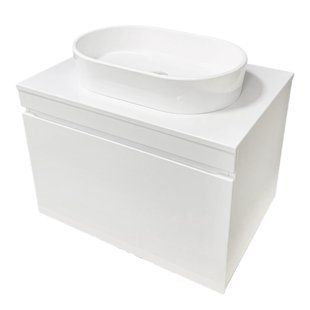 Тумба підвісна AXIS STONE Astra W 70 з умивальником CALM New White 4824296934301 фото