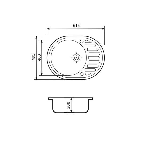 Кухонна мийка AXIS STONE GLAICER Mokko 000008389 фото