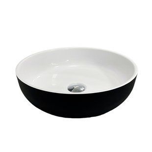 Умивальник AXIS STONE MILANO New Black\White glossy 9850 фото