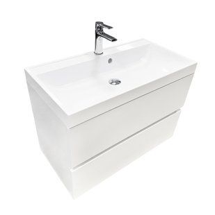 Тумба підвісна AXIS STONE Strong 80 з умивальником Strong New 80 White 4824296932801 фото