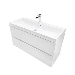 Тумба підвісна AXIS STONE Strong 100 з умивальником Strong New 100 White 4824296932901 фото