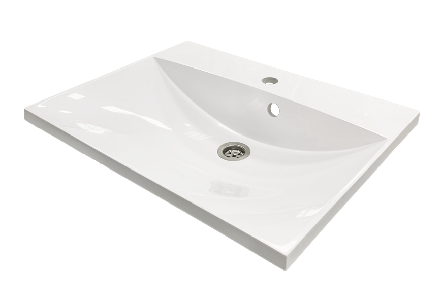 Тумба AXIS STONE 60 підвісна, біла з умивальником EMILIA White 4824296932301 фото