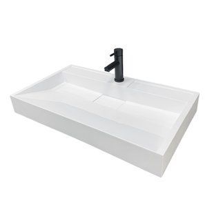 Тумба AXIS STONE 80 підвісна, біла з умивальником STEEL 80 White 4824296932401 фото