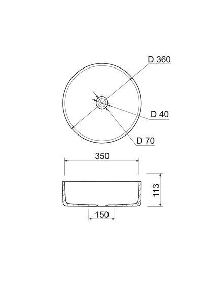 Умивальник AXIS STONE FRAME White 100002525 фото